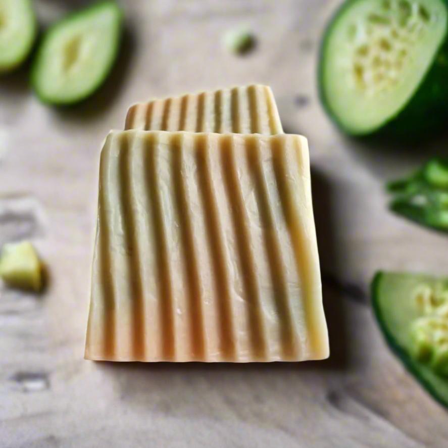 2 Cucumber Melon Goats Milk Soap