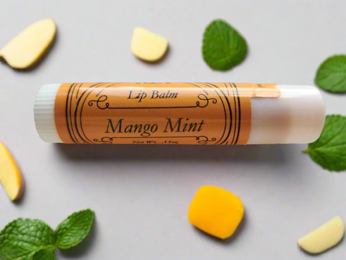 Mango Mint Lip Balm All natural made with coconut oil by Montana Goat milk soap