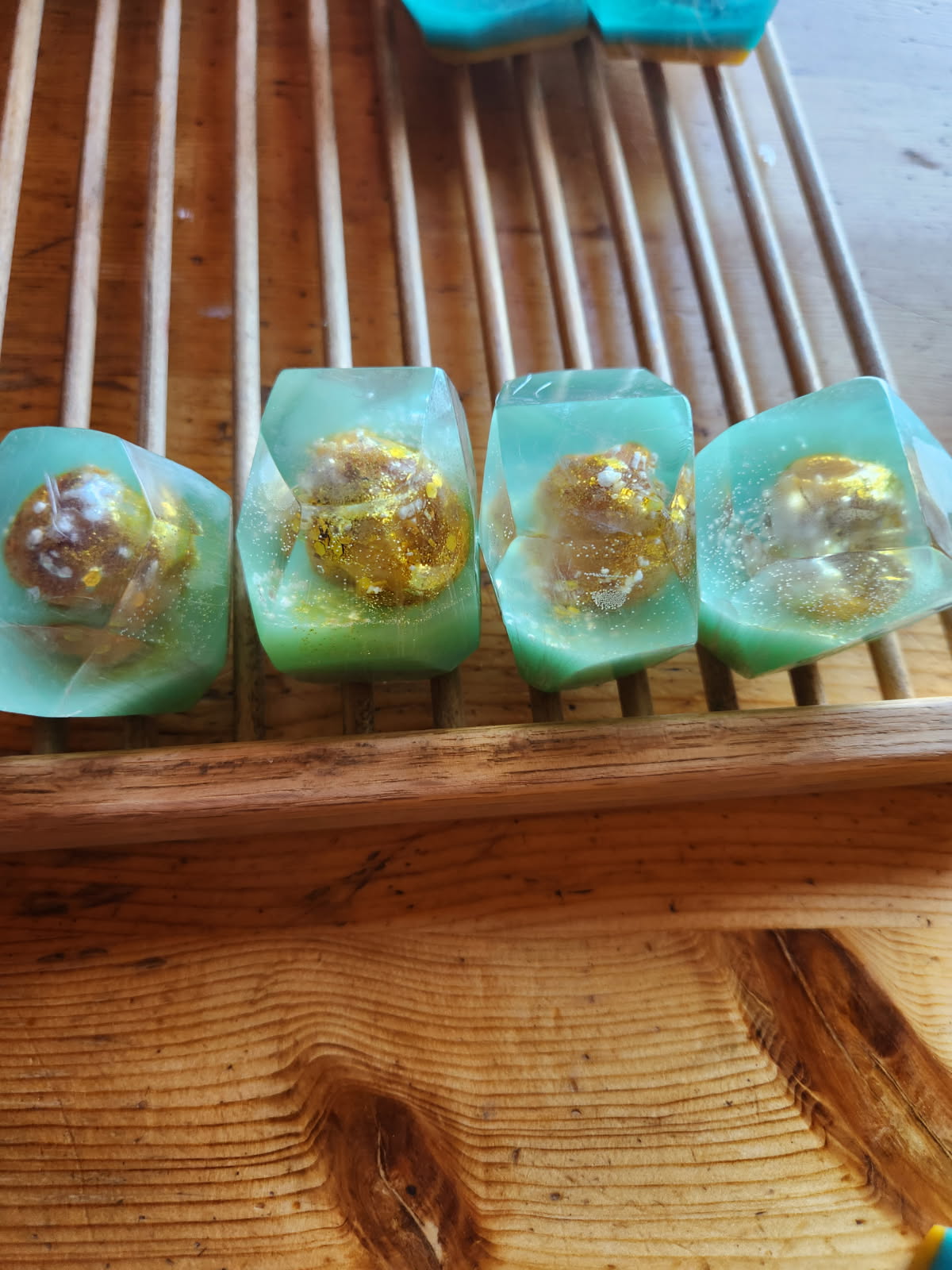 "Gold Nugget" Lime Gem Soaps