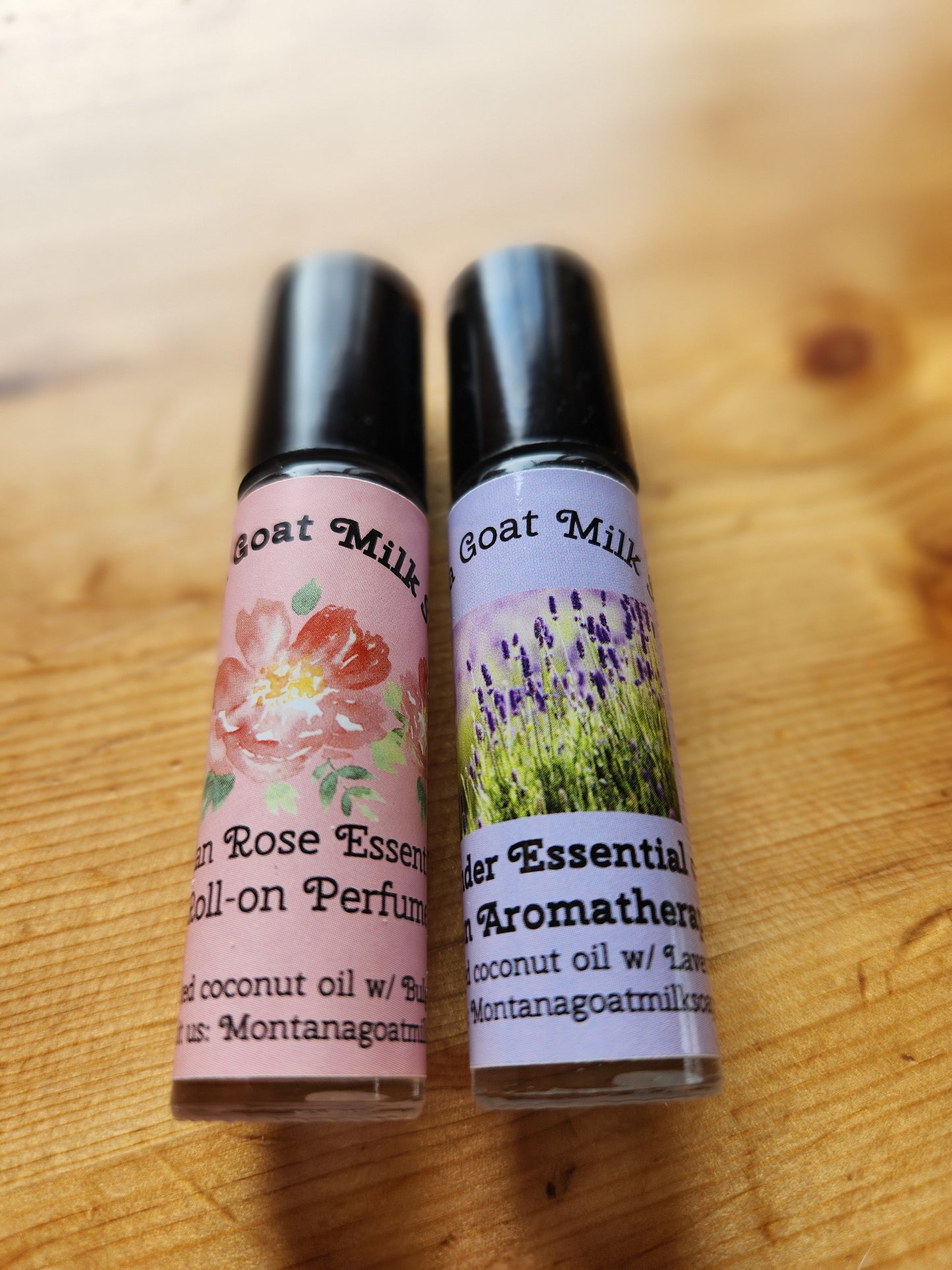 2pk. - 10ml roll-on Rose & Lavender Fragrance oils